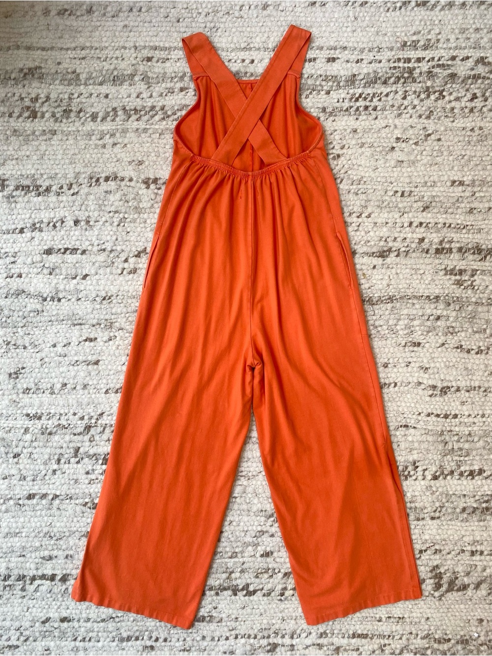 Back Beat Co Organic Cotton Easy Jumpsuit Blood Orange, Size S - Picture 4 of 8